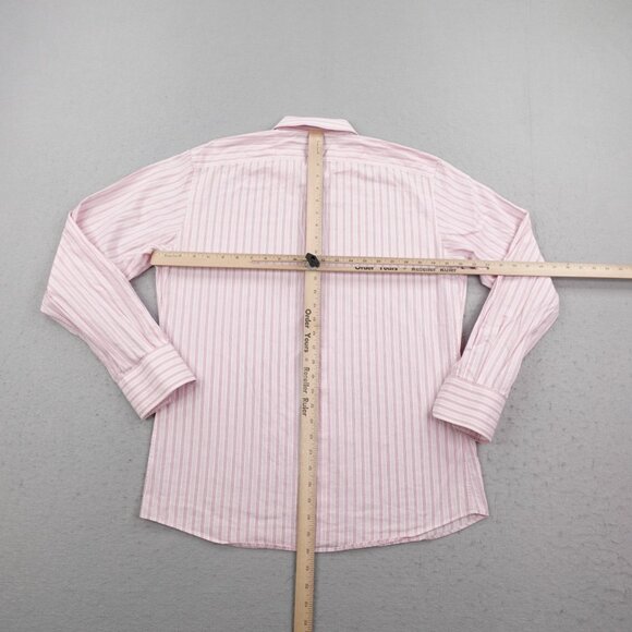 Gucci Shirt Men Large 16/41 Pink White Stripes Button Up Long Sleeve Dress Shir - Picture 6 of 13